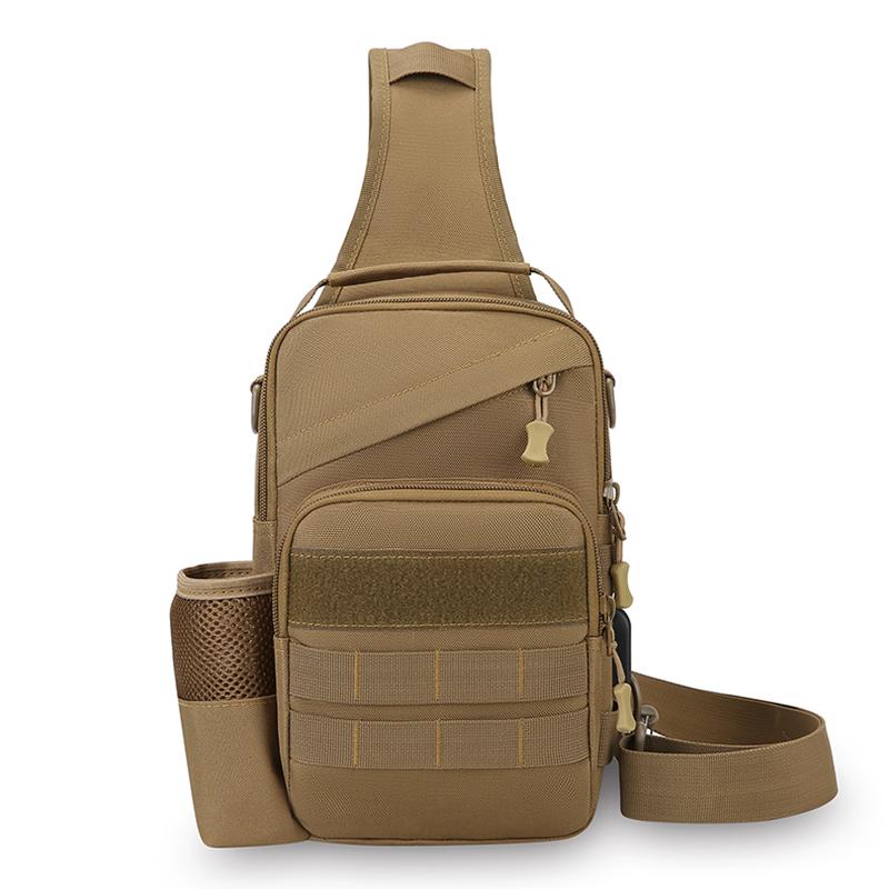 Men Chest Bag Tactical Sling Pack Multi-pocket Crossbody Bags with Bottle Pocket Outdoor Sport Shoulder Sack Hiking Camping Bags