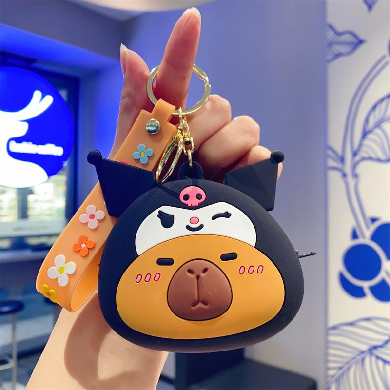Creative Cartoon Kapibara Capybara Jun Keychain Doll Boys and Girls Cute Bag Pendant Small Gift