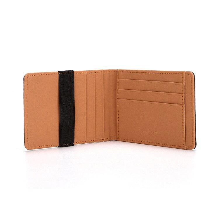 Męski krótki portfel Pu Leather Credit Card Holder Portfel Posiadacz karty Slim Wallet Men Secure Pu Leather Bag Portfele
