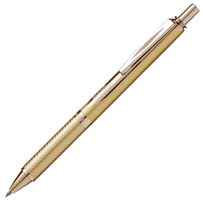 Гелевая ручка Pentel EnerGel RT, золотистая, 0,5 мм, черные чернила, сменный стержень