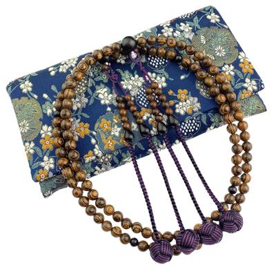 Myorenka Shingon Sect Authentic Prayer Beads for Natural Wooden 108 Divided Ebony Beads Bag Prayer Amulet Prayer Wooden Prayer Amulet Prayer Ancestor