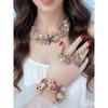 Island style beach starfish vacation four-piece set chain alloy diamond-encrusted bohemian shell jewelry