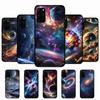 Weltraum Universum Galaxie Handyhülle Silikon PC+TPU Für Samsung S10 20 30 22 23 24 Plus Lite Ultra Hülle