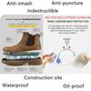 Waterproof Safety Work Shoes For Men Chelsea Steel Head Leather Boots Male Footwear Indestructible Construction Security Boots