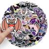 50pcs Halloween Bat Cartoon Graffiti Stickers: Waterproof DIY Phone Case & Luggage Decor