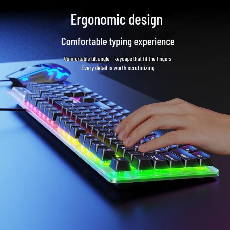 AOC KM100 Wired RGB Gaming Keyboard and Mouse Set