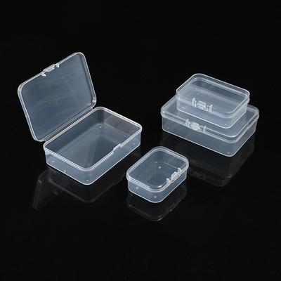 10 Stück Rechteckige Transparente Plastikbox Schmuckkarte Schreibwaren Aufbewahrungsbox Kleinteile Aufbewahrungsbox