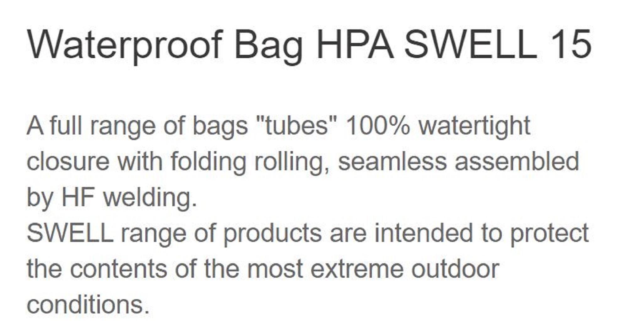 Lot De 4 Sacs étanches HPA SWELL 30 Transparents - 30L, Dimensions 10x16x10 Pouces