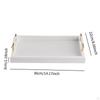 Rectangle Serving Tray, Dessert Plate with Handle, Tea Tray Storage Organizer, Vanity Jewelry