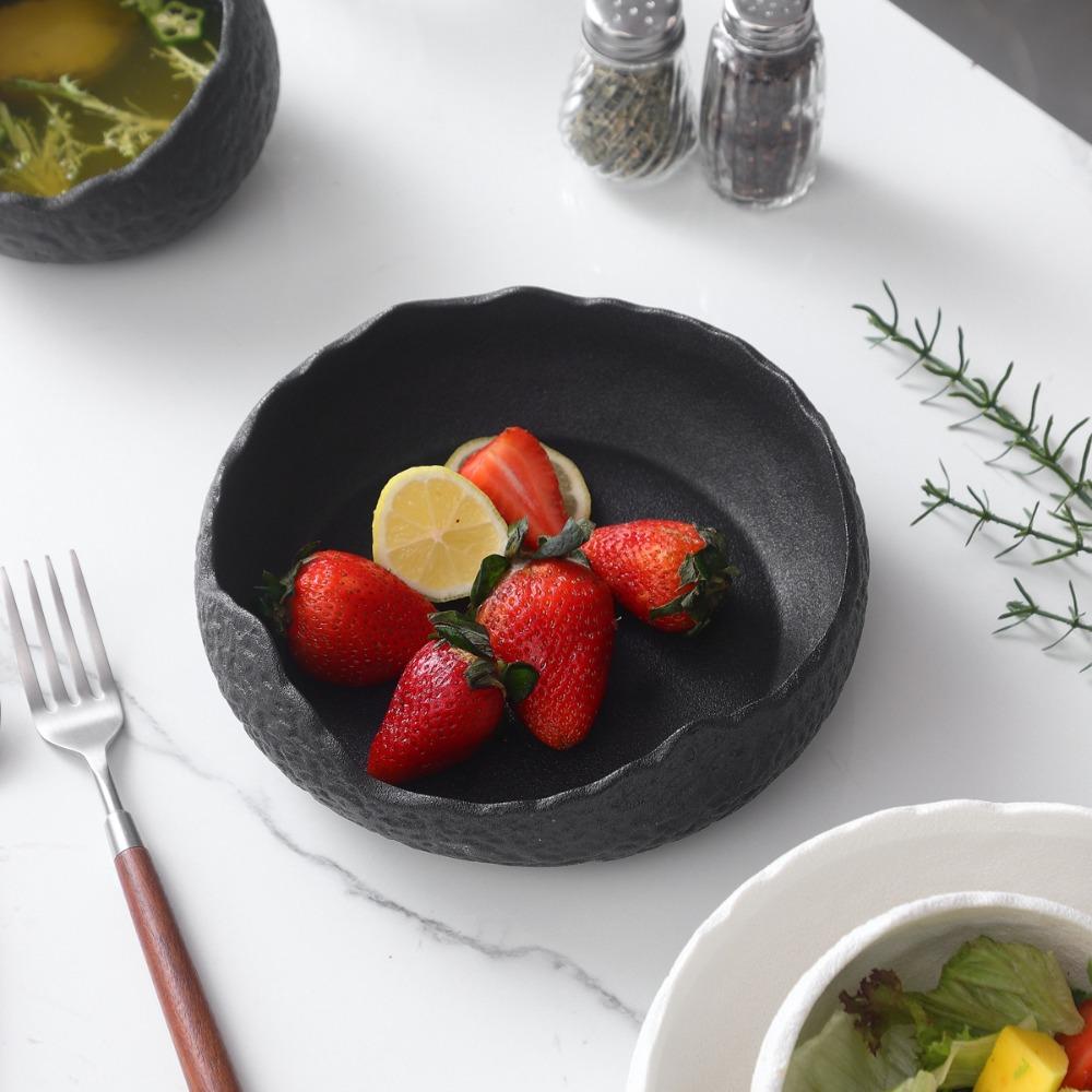 Ceramic Dessert Bowl Matte Finish Dessert Plates High-end Cold Dishes Plate Collection