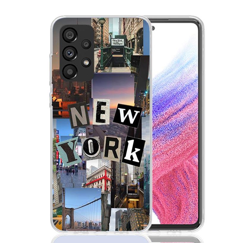 NYC New York City Phone Case For Samsung Galaxy A13 A14 A15 A16 A53 A54 A55 A56 A33 A34 A35 A36 A23 A24 A25 A26 A05S A04S A73 A1