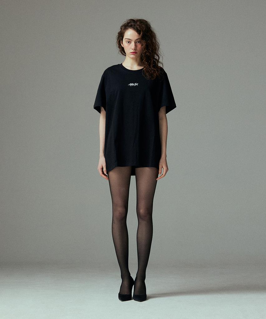Meuameu [Essential] Signature Rain Drop Logo T-Shirt