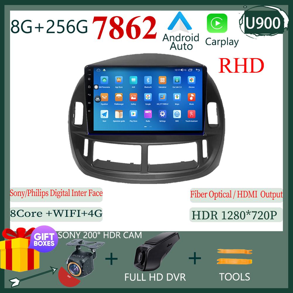 Touch QLED Screen Car Radio Android For Toyota Previa 2003 - 2008 LHD RHD Auto Stereo Video Player GPS Bluetooth WIFI DVD DSP BT