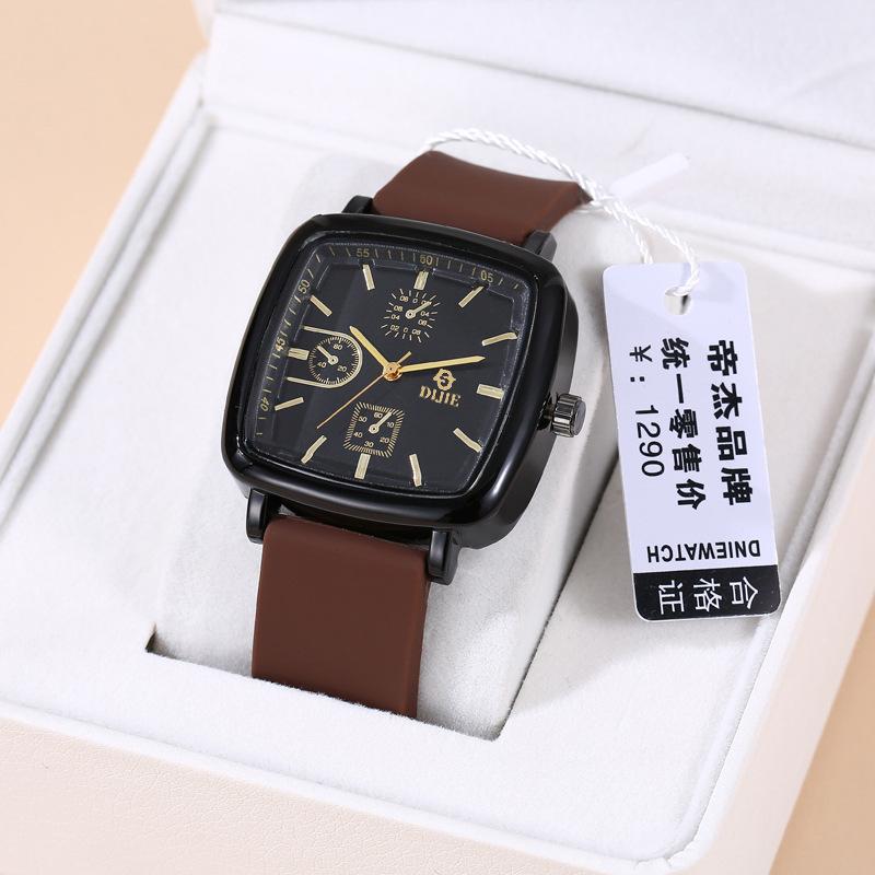 Stable And High-Value Test Watch Shows White, Advanced Sense, Niche Design, Square Unisex коричневый