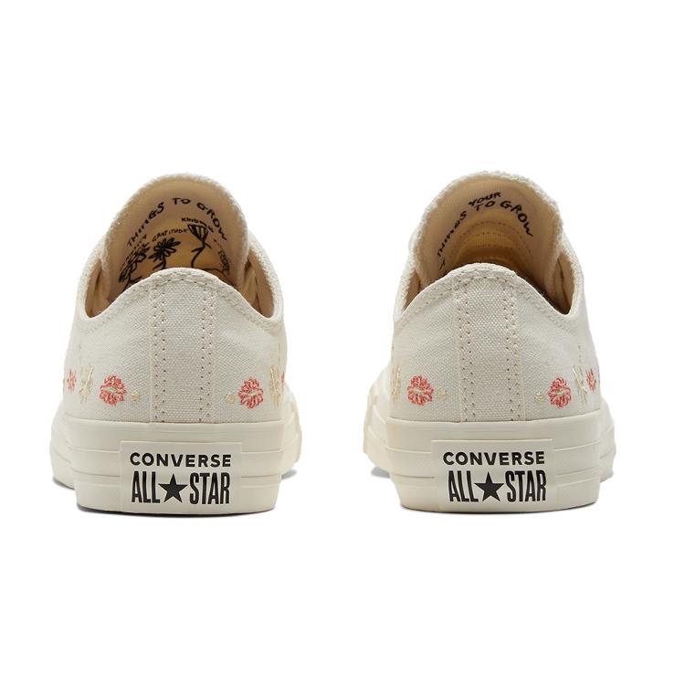 New Chuck Taylor All Star Women's Converse Low 'Embroidered Floral Egret' Women's A01595C