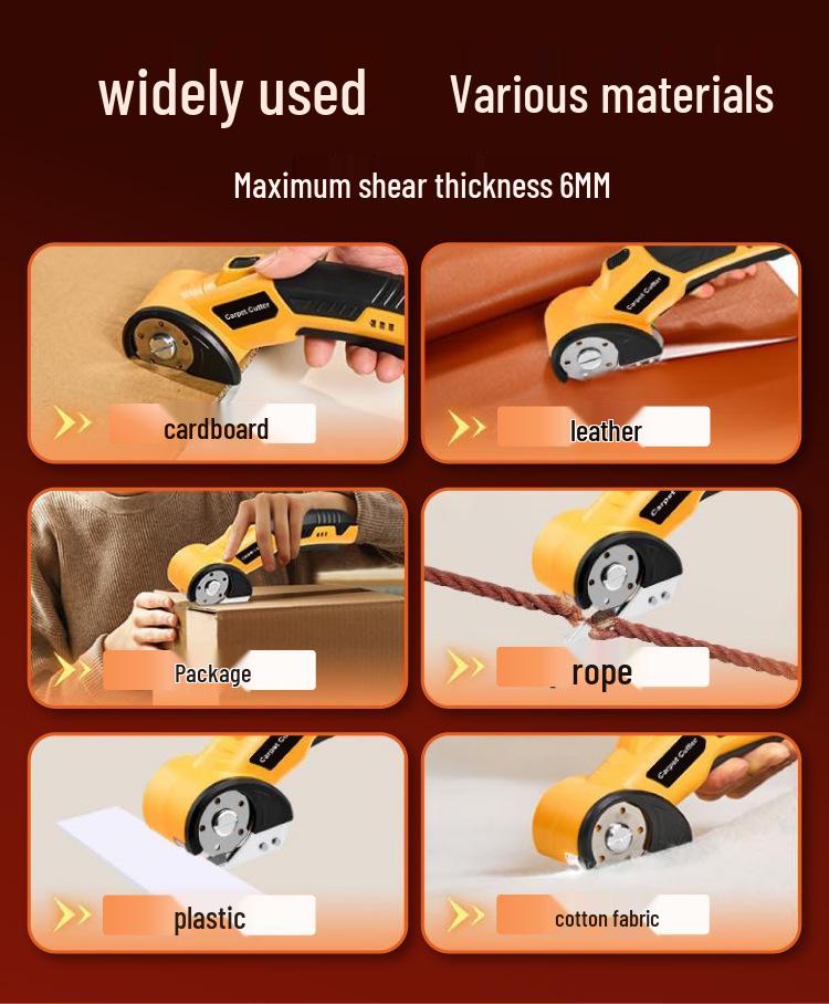 Rechargeable Handheld Electric Scissors: Portable Mini Fabric & Carpet Cutting Machine