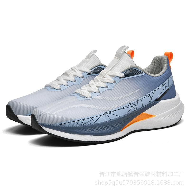 Carbon board racing jogging shoes breathable shock absorption rebound professional marathon track and field running shoes