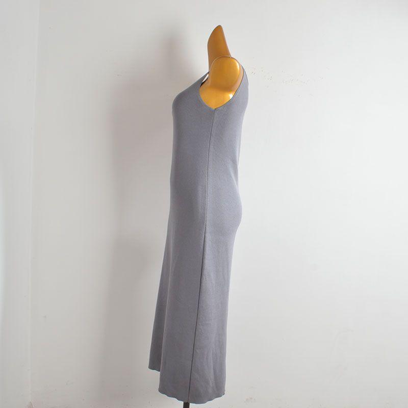 Pure Desire Style Sleeveless Knitted Bra Top Vest Skirt Women's Summer Elegant Silm Slimming Inner Base Narrow Long Skirt