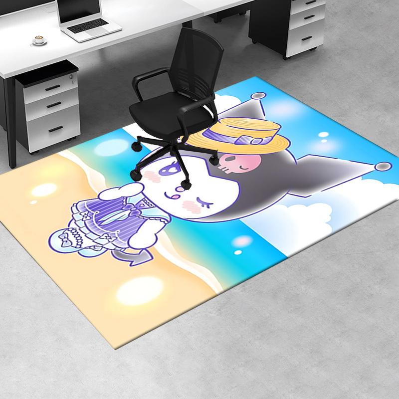 Office Rug Beach, Cute Character Anti-Slip Rug, Machine Washable for Living Room, Bedroom, Office, Multiple Sizes, Bedroom Mat, Decorative Mat, Durabl