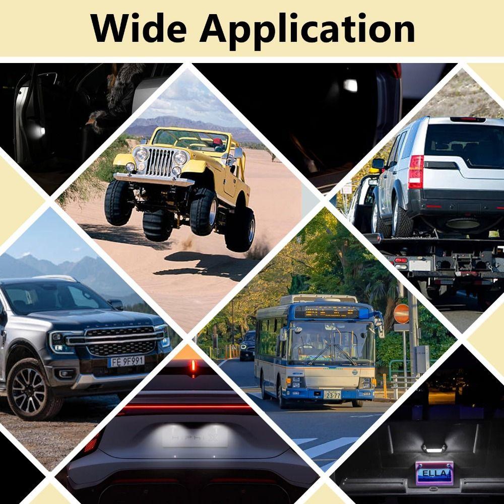 2Pcs Universal LED License Plate Light 12V-24V Side Lamp Step Bulbs Tail Lamp  Truck RV Trailer