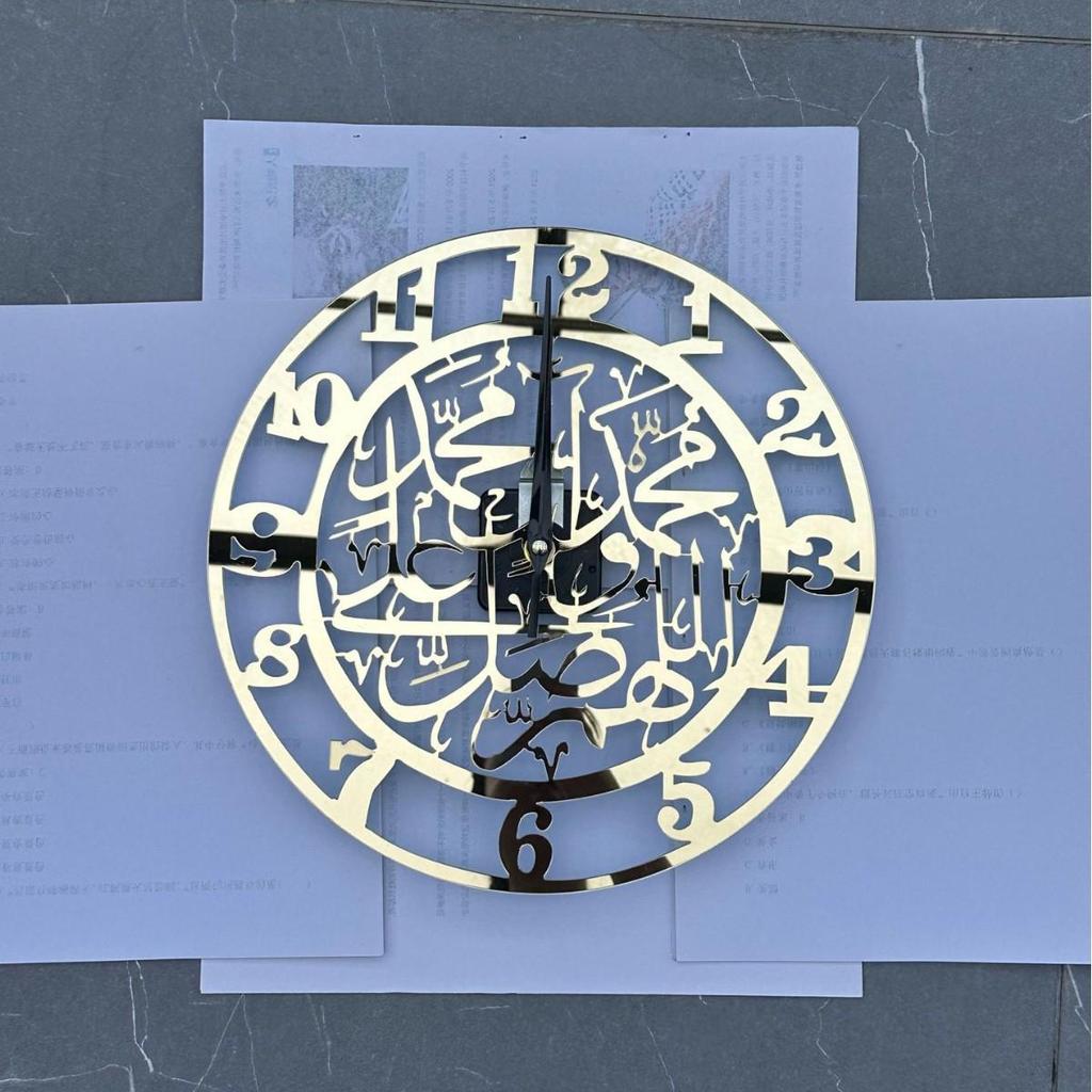 Black Arabic Acrylic Wall Clock - Decorative Hanging Craft