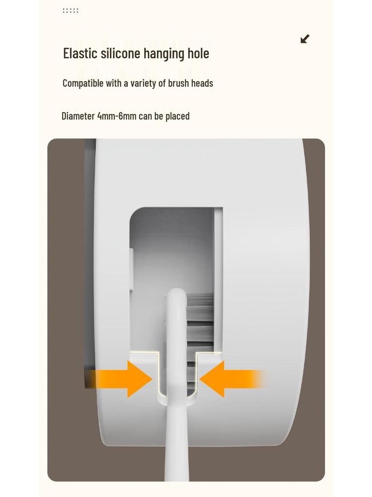 UV-sterilisierender Zahnbürstenhalter: Wandmontiert, Bohrlos, Reiniger & Trockner für den Heimgebrauch