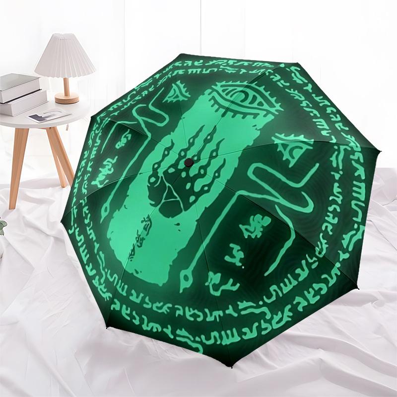 Legend of Zelda Automatic Folding Umbrella with Sturdy Iron Frame, Portable Compact Travel Umbrella All-Season Use Parties006
