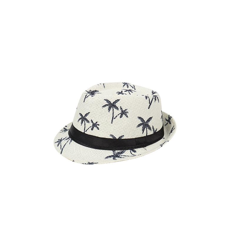 Hat Beach Wind Travel Sun Hat British Summer Female Print Papyrus Jazz Hat Breathable Sun Protection