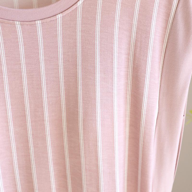 Damen ärmelloses Sommer-Nachthemd aus Modal mit integriertem BH, Große Größen, Lockerer Schnitt, Einteiliges Pyjama-Kleid