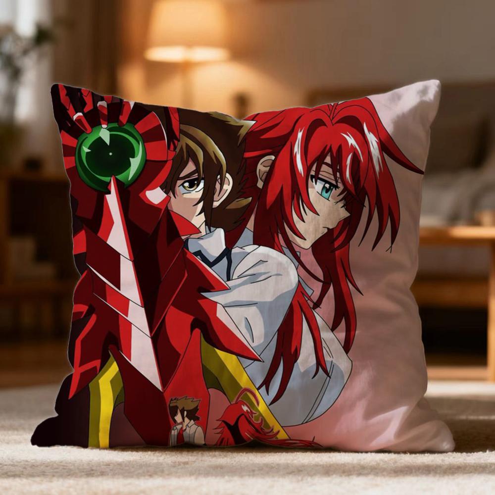 Popular H-HHigh School DxD Cushion Cover Soft Washable Pillow Case Multi-Scene for Couch Bed Travel Office Use