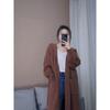 Premium long hooded knitted cardigan autumn and winter thickened lazy wind soft waxy big sweater jacket women