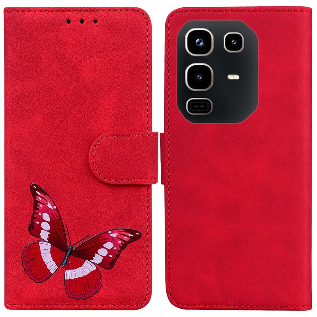 For Infinix Note 50 Pro 4G/Note 50 4G Stand Case PU Leather Phone Cover Butterfly Printed