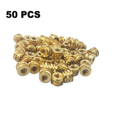 50 adet #6 32 6-32 6 Pirinç Dişli Isı Seti rts 3D Baskı Vidaları Metal