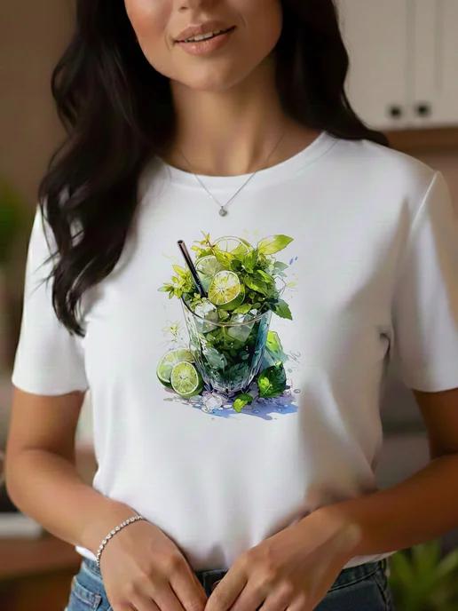 Lemon and lime print T-shirt for wearing under a blazer S