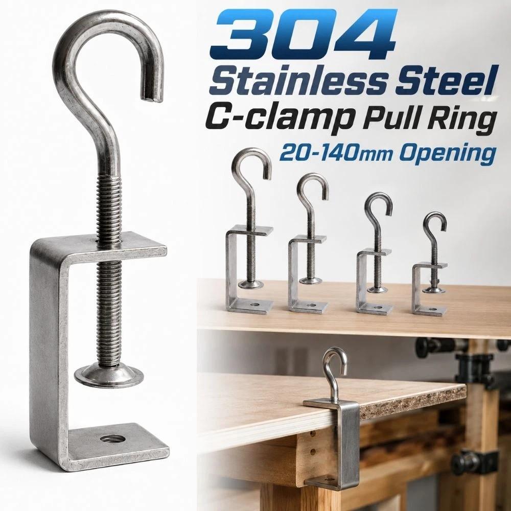 Pull Ring C-clamp Adjustable Fixed Holder Clip High Quality Square Clamp Hardware Fasteners