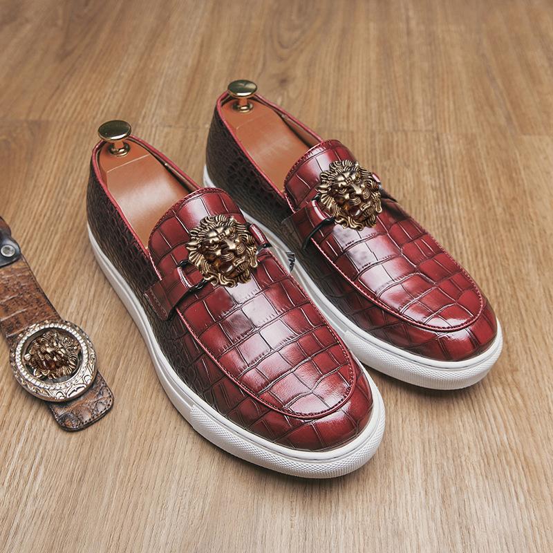 

Мода Большие размеры38-48 модная мужская обувь для ног с бахромой, кеды на плоской подошве в британском стиле, повседневные слипоны для ленивых, лоферы A1 48 красный