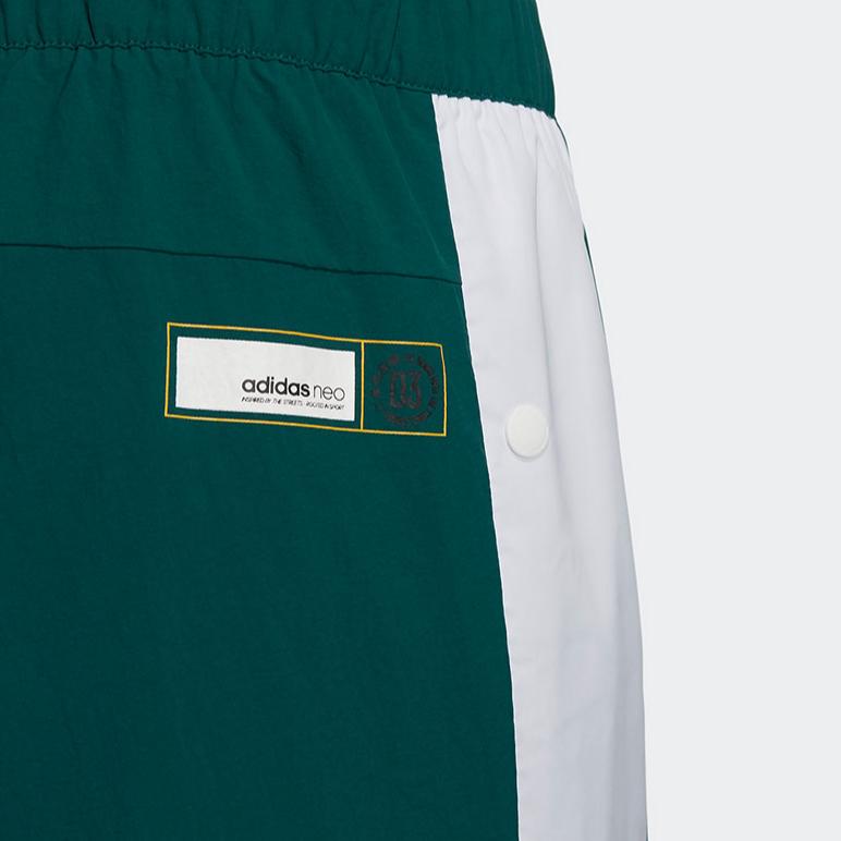 Adidas Neo Contrast Cuff Joggers With Hidden Buttons Men Bottoms Forest-Green GP4814