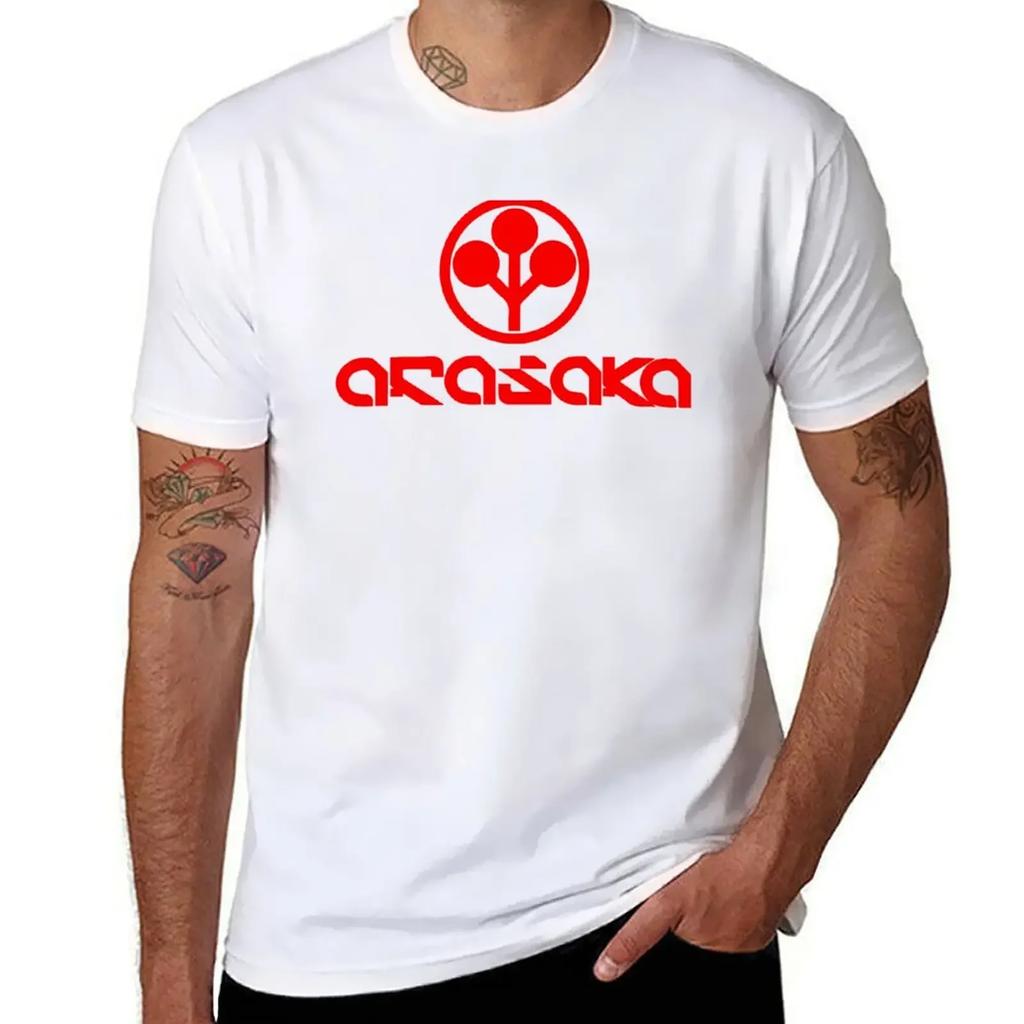 Arasaka T-Shirt new edition vintage clothes blanks customs heavy weight t shirts for men
