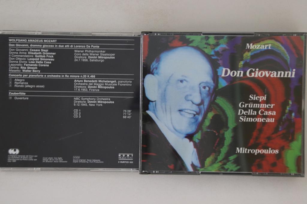 CD DIMITRI MICHELANGELOS - Mozart Don Giovanni Mitropoulos 3HUNTCD552 HUNT PRODUCTION Italy Classical Used