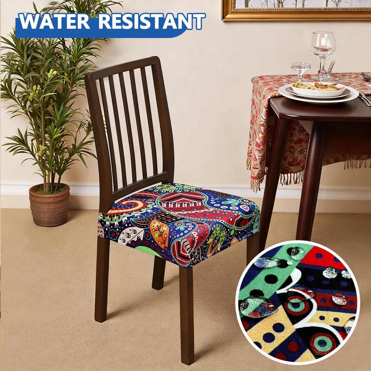 

Waterproof Chair Cover Printed Multi-Color Splash-Proof Elastic Seat Cover Tongue Buckle Non-Slip Universal Chair Protector M109 Universal