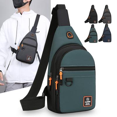 Oxford Men's Chest Bag Japanese Joker Shoulder Bag Leisure Backpack Small Bag Outdoor Sports Bag.