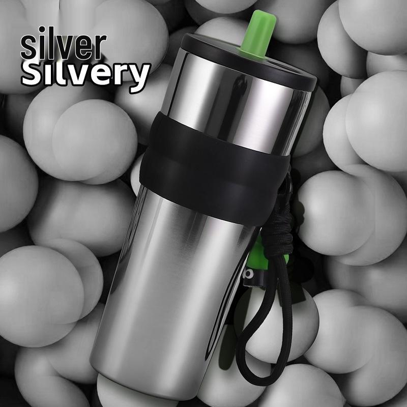 

Aurora 316 Stainless Steel Insulated Cup with Handle & Straw - Creative Car Cup 710ml