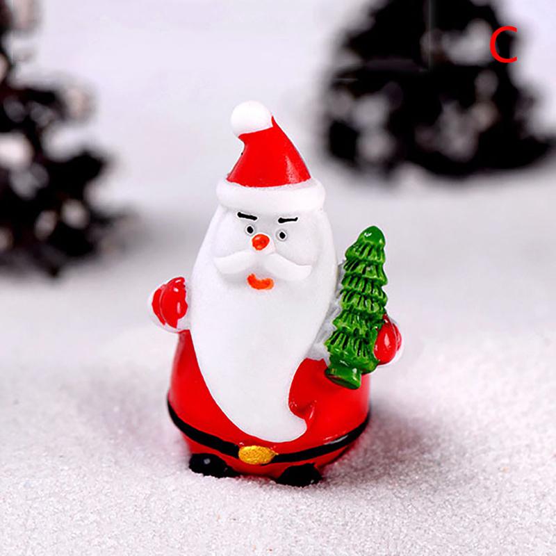Santa Claus Snowman Diy Miniature Figurine Xmas Garden Decor Micro Landscape