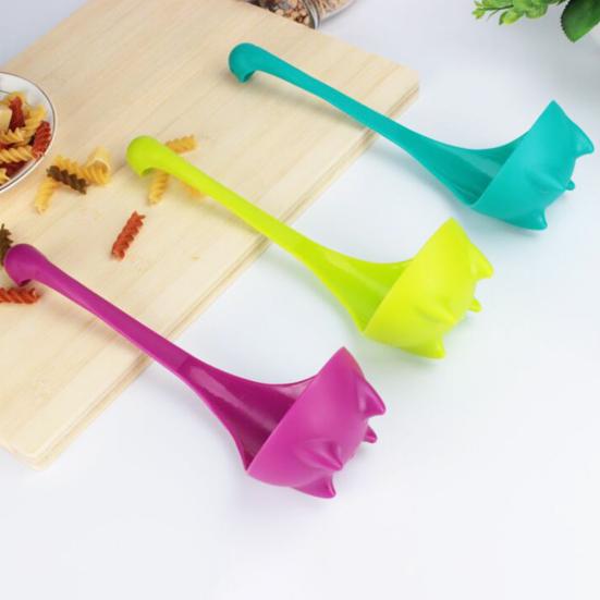 Oală de supă drăguț în formă de dinozaur, anti-alunecare, mâner lung, verticală, ustensile de calitate alimentară, din silicon, lingură de servire, linguriță, accesorii de bucătărie