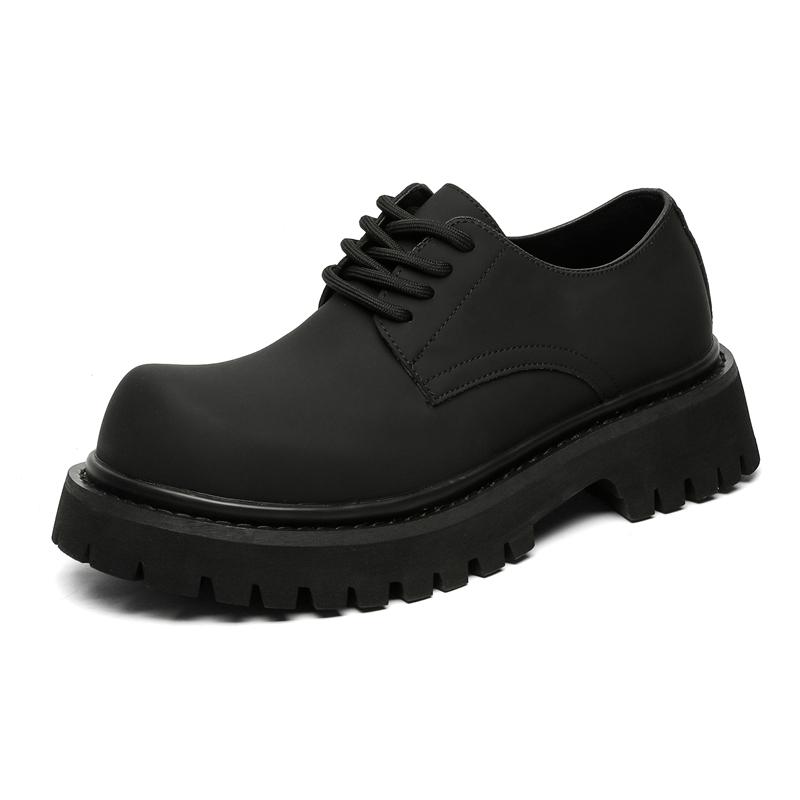 Fashion Classic Thick Soled Men's Leather Shoes Brand Designer Style Plus Size 38-43 Fashion Adult Quality Luxury Business Derby Shoes
