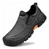 Hand Stitched Male Hiking Footwear Leisure Outdoor Walking Shoes New Antiskid Travel Trainers Genuine Leather Mens Slip On Shoes