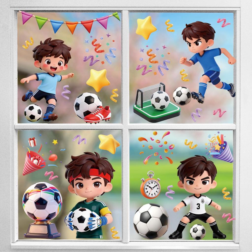 2026 North America World Cup Football Stickers: Boys' Sports Theme Electrostatic Stickers