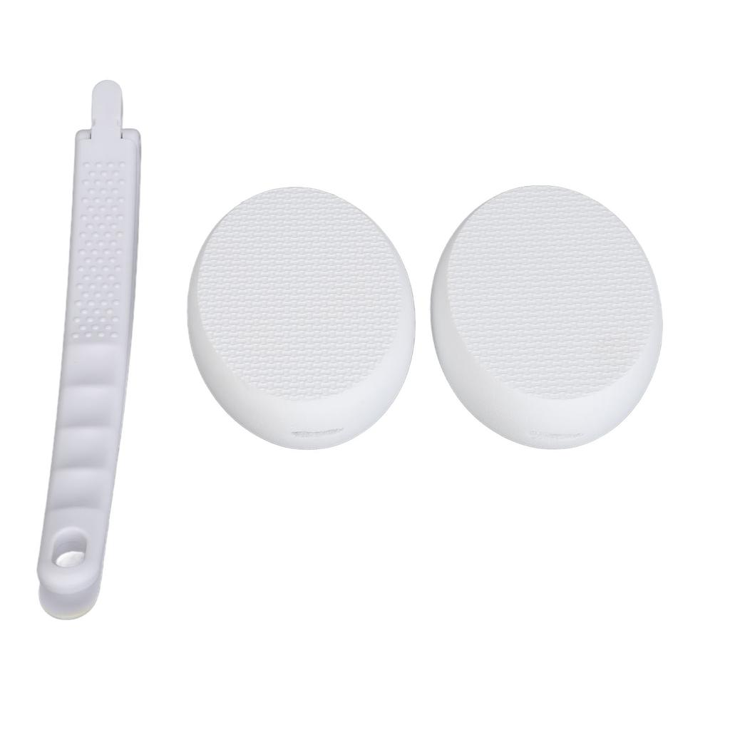 Folding Curved Handle Bath Brush with 2 Heads Anti Slip Labor Saving Back Scrubber Long Handle