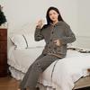Women's Plus Size Coral Fleece Pajama Set - Plush, Thickened, Warm Lambswool for Autumn/Winter; Wearable Outdoors