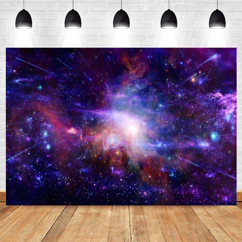 Cosmic Galaxy Backdrop Starry Sky Milky Way Stars Universe Space Theme Photo Background Baby Shower Birthday Party Decor Banner